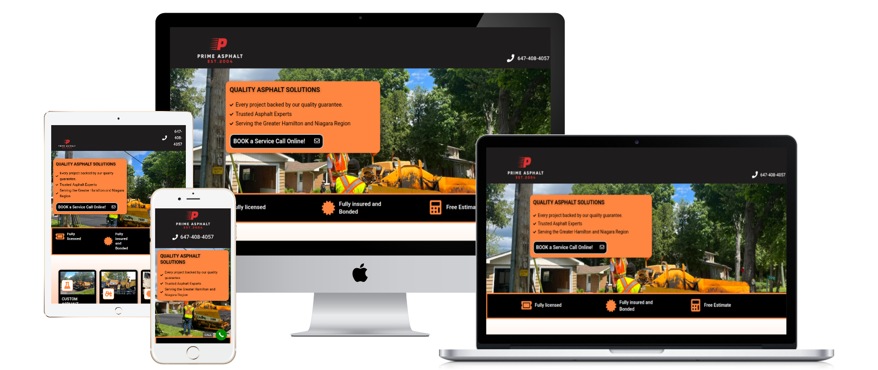 Ashphalt Paving Web Design